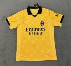 2025-2026 AC Milan 2nd Away Yellow Thailand Soccer Jersey AAA-4506