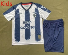 2025-2026 Monterrey Home Blue&White Kids/Youth Soccer Uniform-912