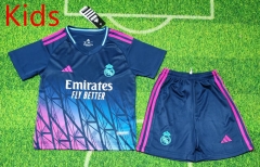 2025-2026 Concept Edition Real Madrid Blue Kids/Youth Soccer Uniform-5526