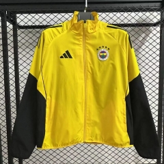 (S-3XL) 25-26 Fenerbahçe Home Yellow Soccer Trench Coat-GB