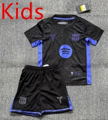 25-26 Joint Edition Barcelona Black Embroidered Kids/Youth Soccer Uniform-4247
