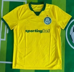 (S-4XL) 2025-2026 SE Palmeiras 2nd Away Yellow Thailand Soccer Jersey AAA