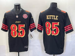 (Logo 8)San Francisco 49ers Black #85 NFL Jersey-0840