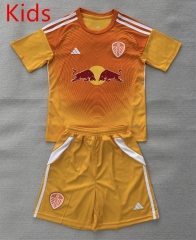 25-26 Leeds United Goalkeeper Orange Kids/Youth Soccer Uniform-AY