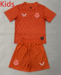 25-26 Everton Goalkeeper Orange Kids/Youth Soccer Uniform-AY