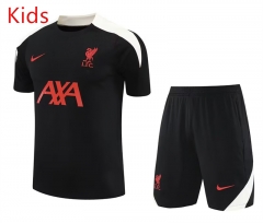 25-26 Liverpool Black Kids/Youth Soccer Training Uniform-418