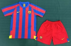 05-06 Retro Version Barcelona Home Red&Blue Soccer Uniform-5074
