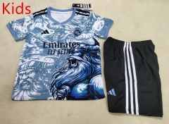 2025-2026 Special Version Real Madrid Blue Kids/Youth Soccer Uniform-507