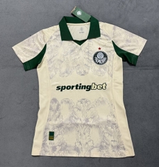25-26 SE Palmeiras 2nd Away Yellow Women Thailand Soccer Jersey AAA-4506