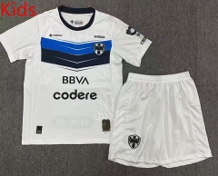25-26 Monterrey Away White Kids/Youth Soccer Uniform-7209