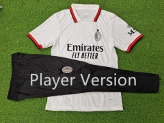Player Version 2024-2025 AC Milan Away White Short-Sleeve Thailand Soccer Tracksuit-9926