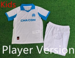Player Version 25-26 Olympique de Marseille Home White kids Soccer Uniform-9926