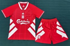 Retro Version 93-95 Liverpool Home Red Soccer Uniform-5074