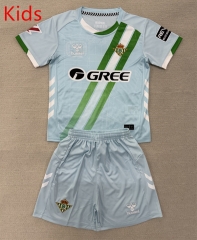 25-26 Real Betis Away Light Blue Kids/Youth Soccer Uniform-AY
