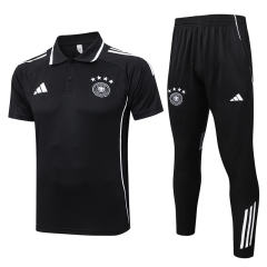 (Four Stars) 25-26 Germany Black Thailand Polo Uniform-815