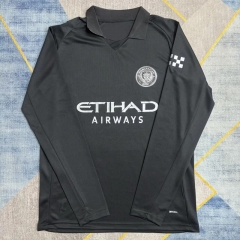 25-26 Manchester City Away Black LS Thailand Soccer Jersey AAA-422