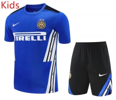 25-26 Inter Milan Blue Kids/Youth Soccer Training Uniform-418