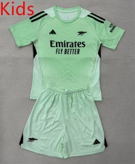 25-26 Arsenal Goalkeeper Light Green Kids/Youth Soccer Uniform-AY