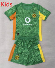 25-26 Borussia Dortmund Goalkeeper Green Kids/Youth Soccer Uniform-AY