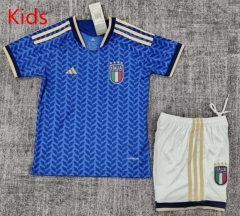 25-26 Italy Home Blue Kids/Youth Soccer Uniform