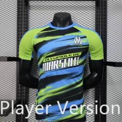 Player Version 25-26 Olympique de Marseille Blue&Geen Training Thailand Sccer Jersey AAA-888