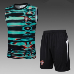 2025-2026 Portugal Green inkjet  Thailand Soccer Vest Tracksuit-815
