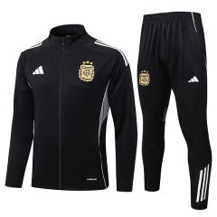 25-26 Argentina Black Thailand Soccer Jacket Uniform-815