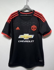15-16 Retro Version Manchester United 2nd Away Black Thailand Soccer Jersey -9070