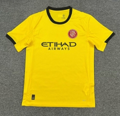 (S-4XL) 25-26 Girona FC Away Yellow Thailand Soccer Jesrey AAA-512
