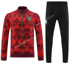2023-2024 Morocco Red Thailand Soccer Jacket Uniform-4627