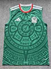 (S-3XL) 25-26 Mexico Home Green Thailand Soccer Vest AAA-912