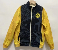 (S-3XL) 2024-2025 Borussia Dortmund Yellow&Black Double-Sided Wear Thailand Trench Coats-0255