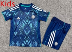 25-26 Leicester City Away Blue Kids/Youth Soccer Uniform-7809