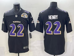 (Logo 3) Fashion Version Baltimore Ravens Black #22 NFL Jersey-0840