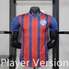 Player Version 2025-2026 Bahia Away Red&Blue Thailand Soccer Jersey AAA-888