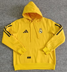 Player Version Real Madrid Home Yellow Thailand Soccer Tracksuit Top With Hat-LH