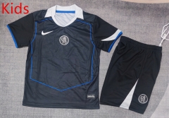 25-26 Chelsea 2nd Away Black Kids/Youth Soccer Uniform-9484