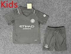 25-26 Manchester City Away Black Kids/Youth Soccer Uniform-GB