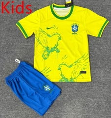 25-26 Special Edition Brazil Yellow Kids/Youth Soccer Uniform-4247