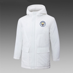 2024-2025 Manchester City White Cotton Coat With Hat-815