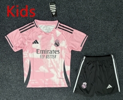 2025-2026 Special Version Real Madrid Pink Kids/Youth Soccer Uniform-GB