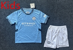 2024-2025 Manchester City Home Blue Kid/Youth Soccer Uniform-GB