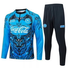 25-26 Napoli Ink Jet Blue Thailand Soccer Tracksuit -815