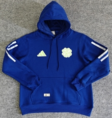 Player Version Celtic Blue Thailand Soccer Tracksuit Top With Hat-LH