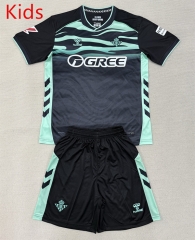 25-26 Real Betis 2nd Away Black&Green Kids/Youth Soccer Uniform-AY