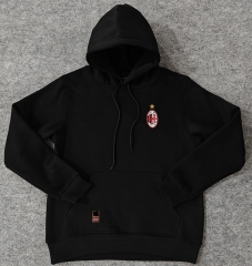 Player Version 2024-2025 AC Milan Black Thailand Soccer Tracksuit Top With Hat-CS
