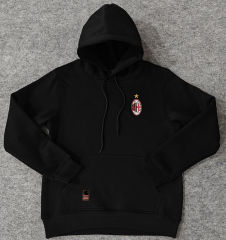 Player Version 2024-2025 AC Milan Black Thailand Soccer Tracksuit Top With Hat-CS