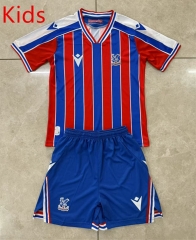 25-26 Crystal Palace Home Red&Blue Kid/Youth Soccer Uniform-AY