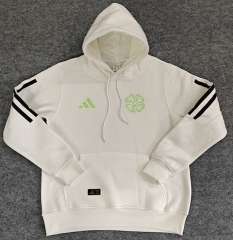 Player Version Celtic White Thailand Soccer Tracksuit Top With Hat-LH