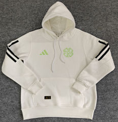 Player Version Celtic White Thailand Soccer Tracksuit Top With Hat-LH
